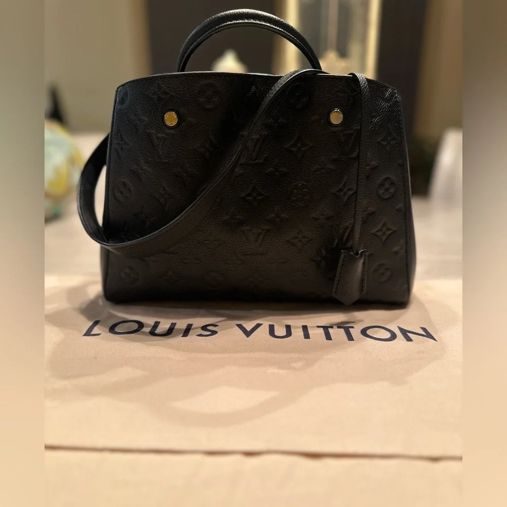 Black Louis Vuitton Montaigne MM Monogram Empriente - Picture 12 of 17